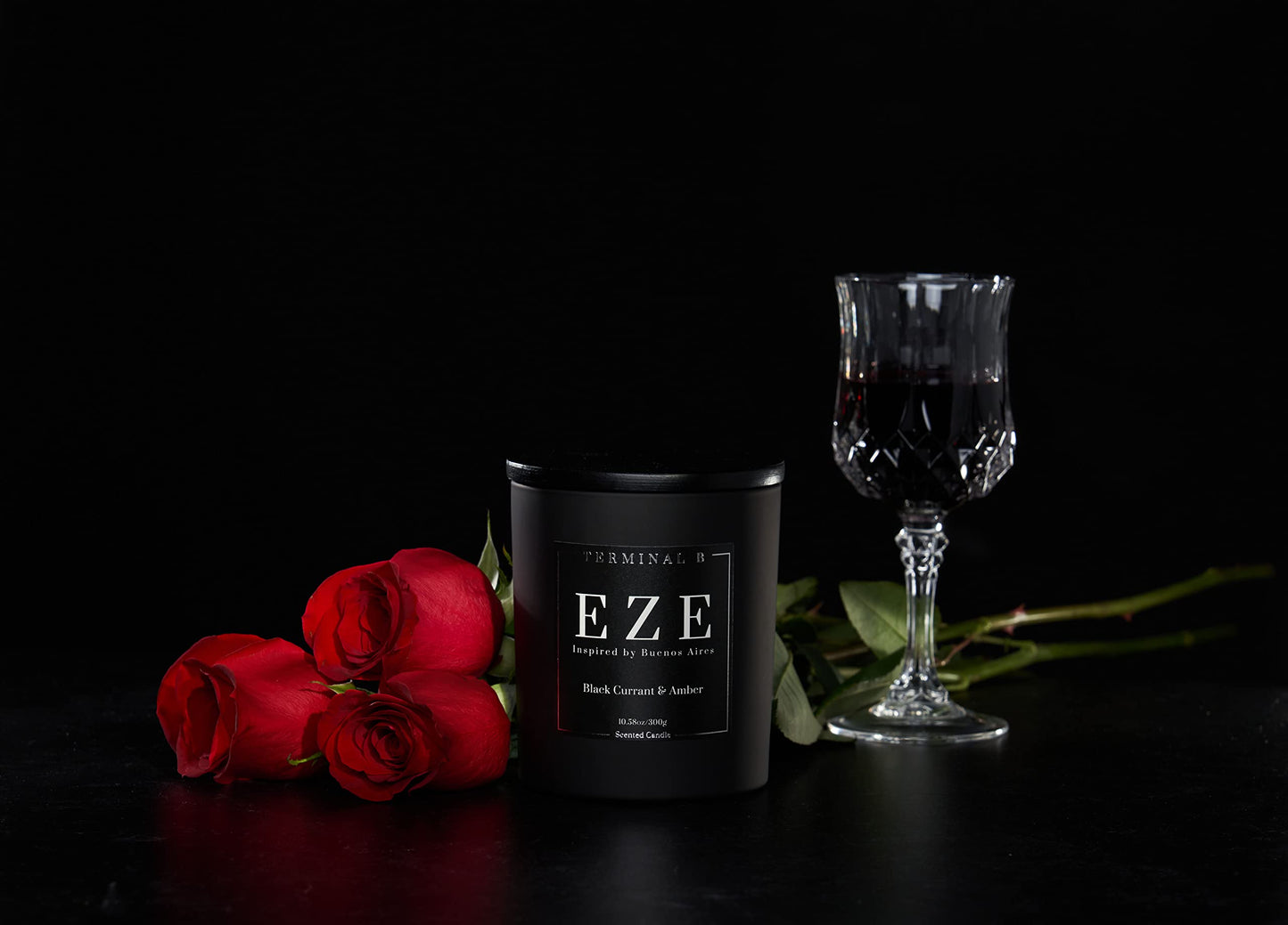 TERMINAL B Luxury Scented Candle, EZE - Buenos Aires: Black Currant & Amber, Travel Inspired Airport Coded Candle, 10.58 oz, 60 Hour Burn Time, Made in Los Angeles