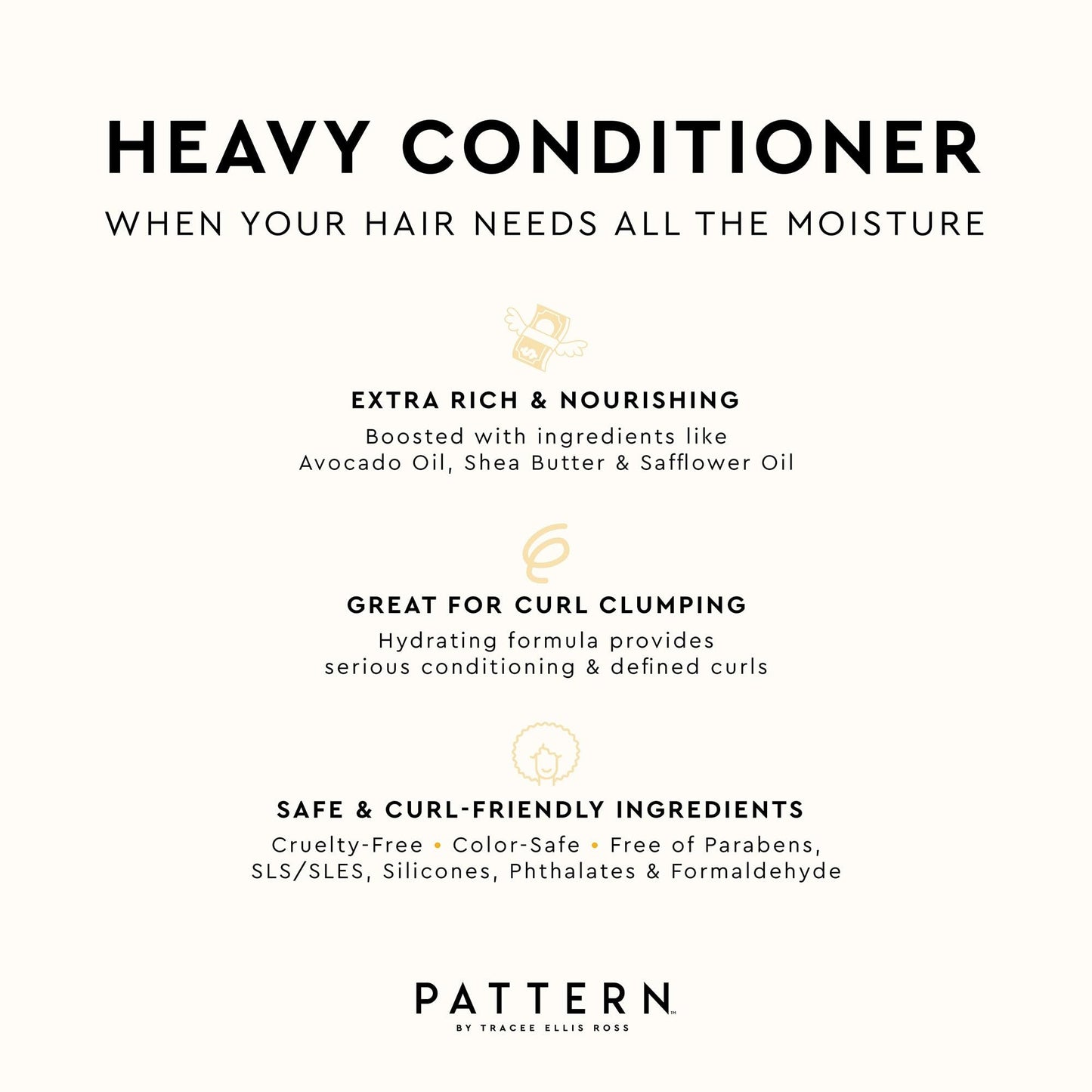 PATTERN Beauty by Tracee Ellis Ross Heavy Conditioner, 3 Fl Oz, Great for Curlies, Coilies and Tight-Textures, 3a-4c