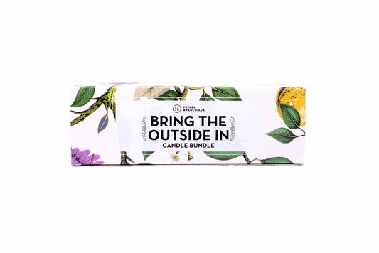 FRÈRES BRANCHIAUX Bring The Outside In 4 oz Scented Soy Single Wick Candle Bundle with Burn Time of 10 Hours each