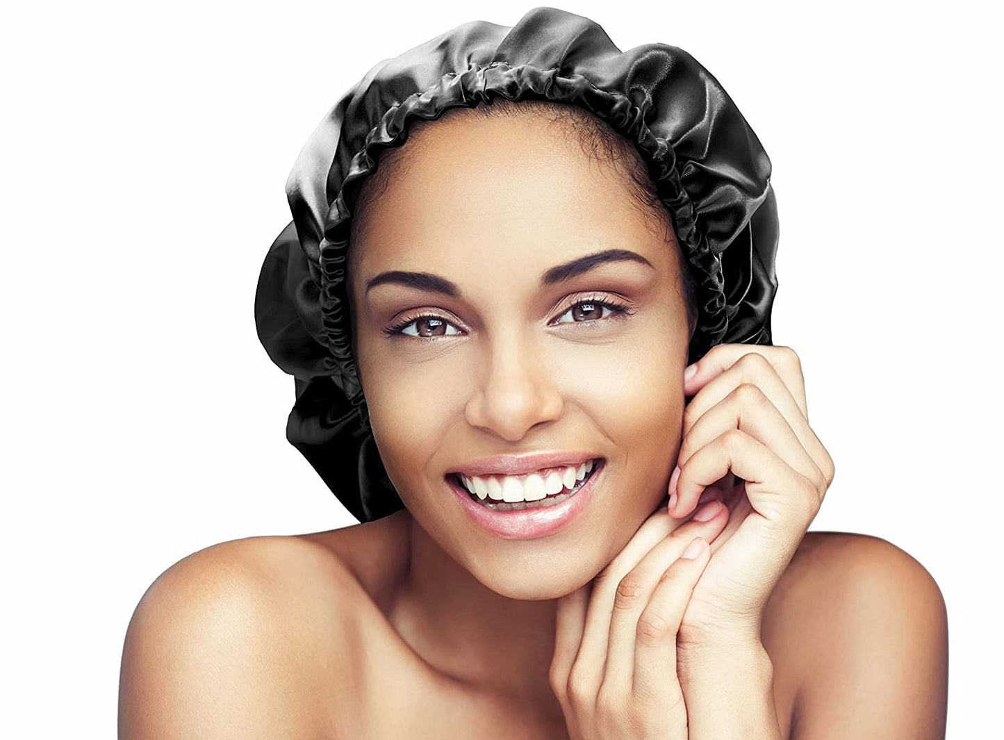 Glow By Daye Satin Bonnet, Double-Layered and Adjustable Satin Sleep Cap, Extra Large, Reversible Purple Reign