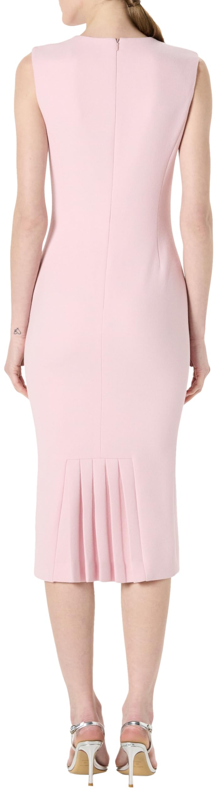 Sergio Hudson, Sleeveless Sheath Dress, 10, Blush