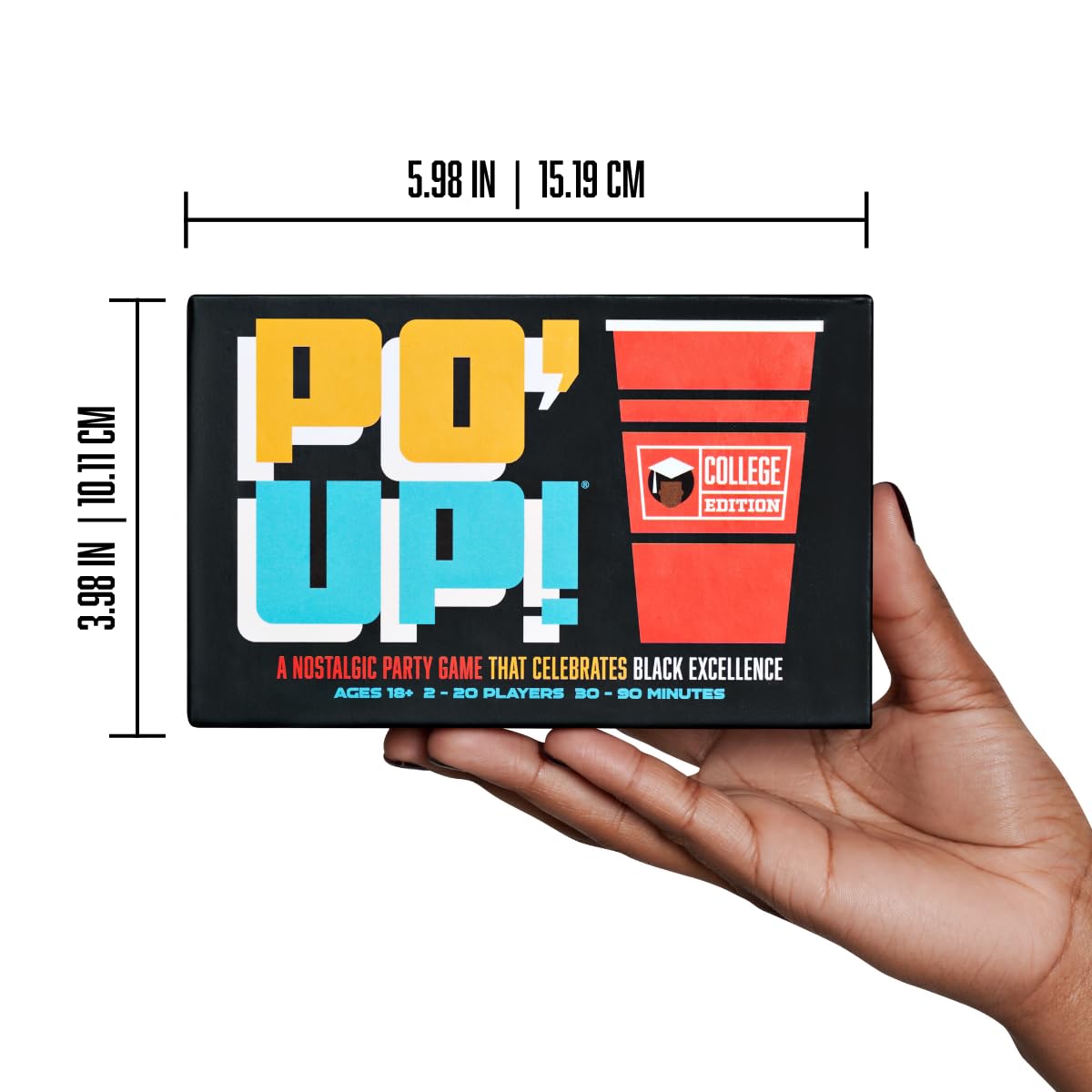 PO' UP! Card Game: College Edition - A Party Game Celebrating Black College Students and Grads | 215 Questions | 11 Categories | 18+