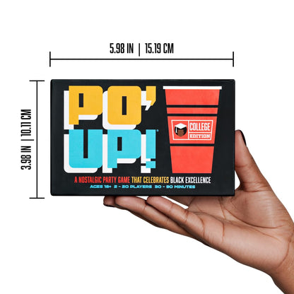 PO' UP! Card Game: College Edition - A Party Game Celebrating Black College Students and Grads | 215 Questions | 11 Categories | 18+