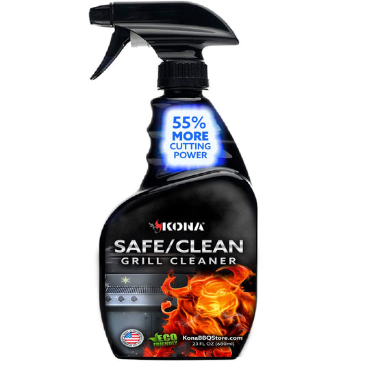 Kona Best Grill Cleaner for Outdoor Grill - Heavy Duty, Non-Toxic, Fume-Free Kitchen Degreaser Spray | Eco-Friendly Outdoor Grill Degreaser & BBQ Grill Cleaner Spray - 23oz