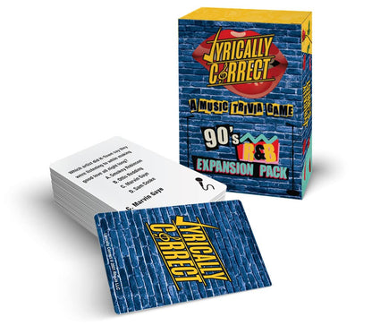 Lyrically Correct Music Trivia Card Game | Multi-Generational Family Gatherings, Adult Game Night and Fun Trivia (90's Expansion Pack)