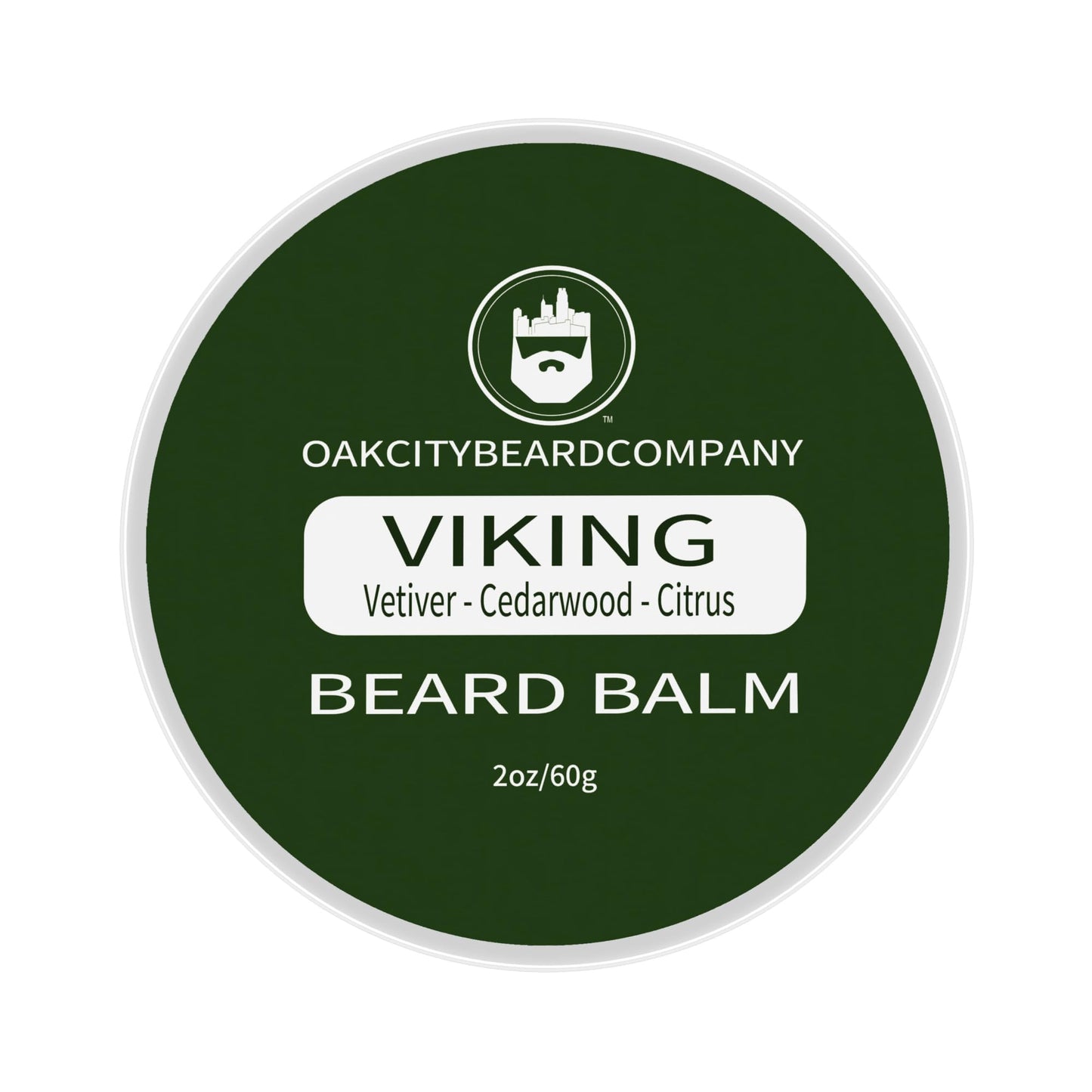 OakCityBeardCo. - Viking - 2 Ounce - Beard Balm - Beard Conditioner - Vetiver - Cedar - Citrus