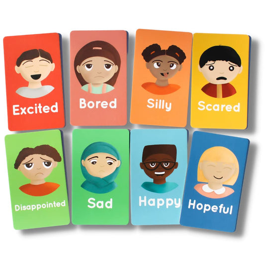 Kids for Culture: I'm Feeling: Emotional Literacy Flash Cards-24 Diverse Feeling Flash Cards - Toddlers 2-4 Years, Kindergarten, Preschool, Durable Feeling Flash Cards for Speech Therapy