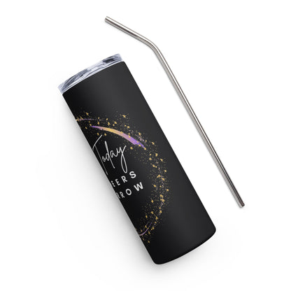 Girls Today Engineers Tomorrow Slim Steel Tumbler - Black