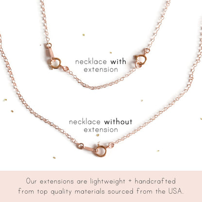 Wild Moonstone Necklace Bracelet Extender Chain 3pc Set - 2", 3", 4" - Sterling Silver, 14k Gold Filled, 14k Rose Gold Filled (14k Gold Filled)