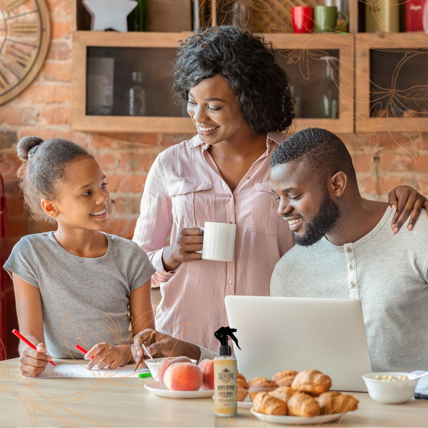 Ella & Iris Home Air Freshener Spray with Clean House Scent - Relaxing Citrus Mist for Home & Room Fragrance - Aromatherapy Benefits & Non-Toxic Air Freshener (8oz)