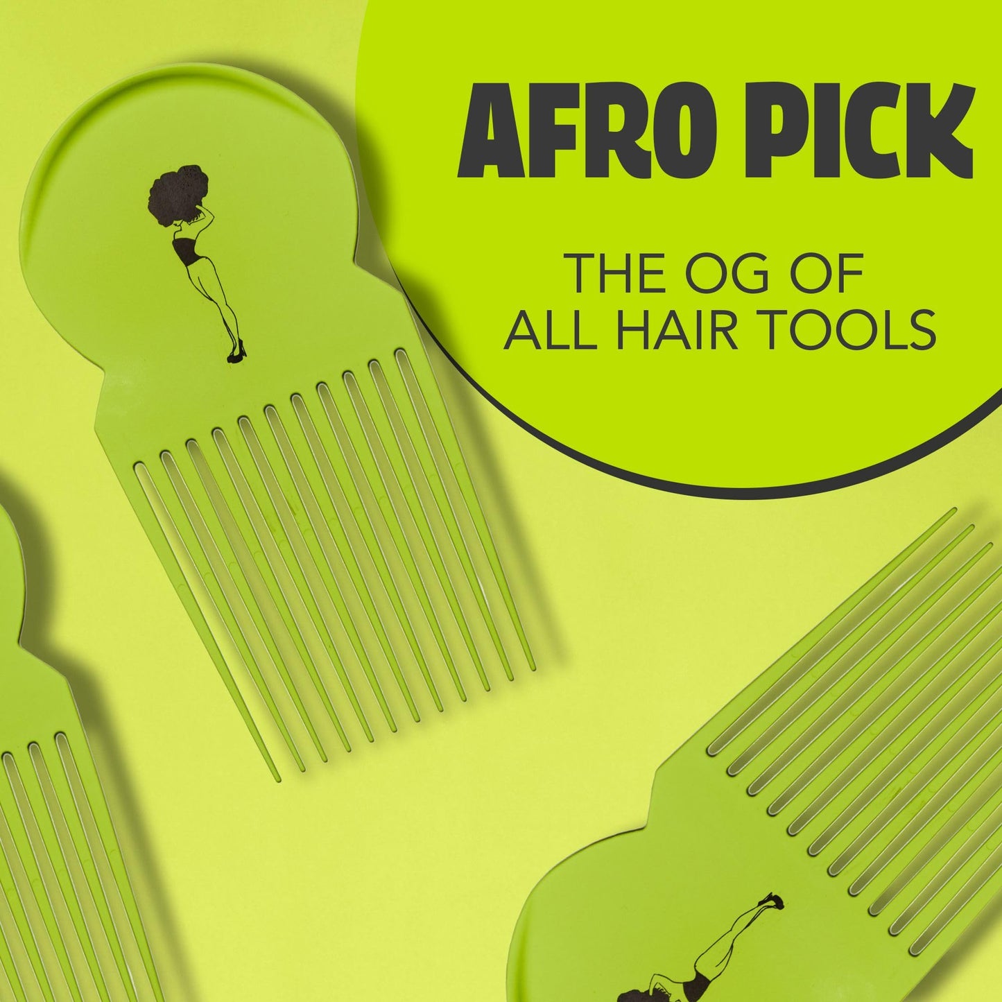 Pardon My Fro Hair Pick - Afro Pick - Enhances Curly Hair Without Frizz - Braid and Twist Hair