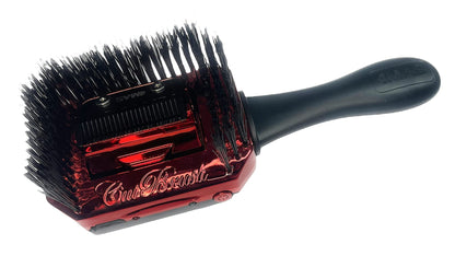 4MAS Self-Grooming CutBrush (Black and Red) Mod 3 with 5 Comb Attachments and Charging Cable