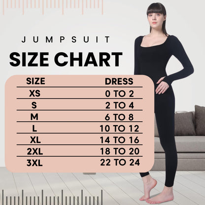 Soo slick Jumpsuits for Women Tummy Control Long Sleeve Sculpting Full Bodysuit | Square Neck Ribbed One Piece Dupes