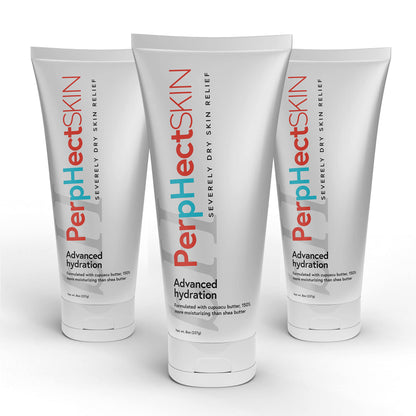 PerpHectSKIN Severely Dry Skin Relief Cream with Cupuacu Butter, Lightweight, Long Lasting Moisturizer for Body & Face, Fragrance-Free Dry Skin Natural Cream 8 Oz