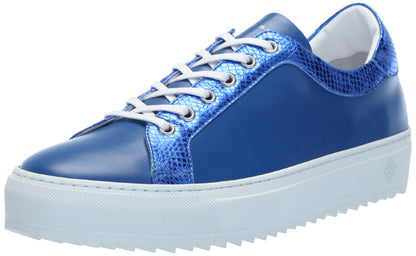 Tiannia Barnes Men's Leather Sneaker, Lapis Blue, 11