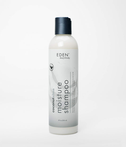 EDEN BodyWorks Coconut Shea Moisture Shampoo | 8 oz | Remove Build Up & Restore Moisture Balance - Packaging May Vary