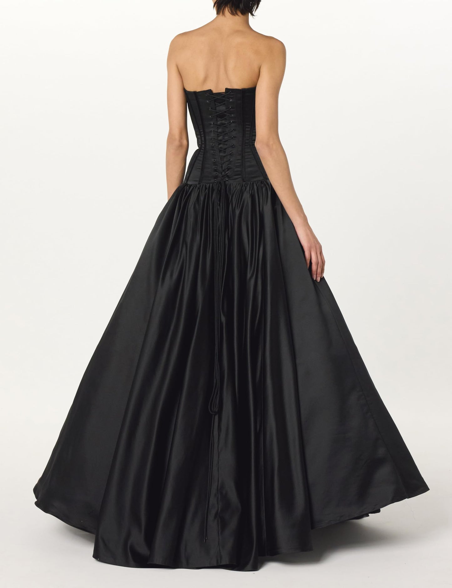 Sergio Hudson, Strapless Ball Gown, 4, Ebony
