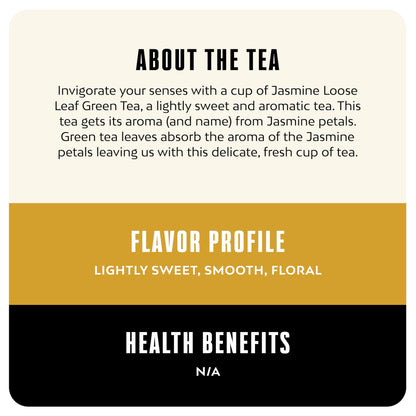 BLK & Bold Jasmine Loose Leaf Green Tea, Lightly Sweet & Floral, Smooth Aromatic Blend, 3 oz (2 Pack)