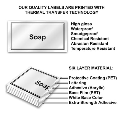 Artanis Home Plastic Bottles Including White Pumps and Customized Waterproof Labels, 16 oz. Squat Boston Round 3-Pack, White