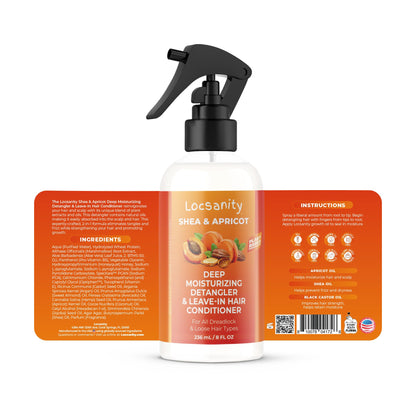 Locsanity Shea & Apricot Loose, Natural, Conditioning and Moisturizing Loose Natural Hair Care Bundle - Strength & Growth Formula