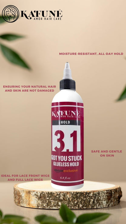 Kafune Amor Hair Care's Got You Stuck Glueless Hold: Perfect for Front Lace Wigs, Temporary Hold, Glueless, All Day Hold Lace Glue for Wigs and Toupee, Ideal for Wig and Baby Hair Styling