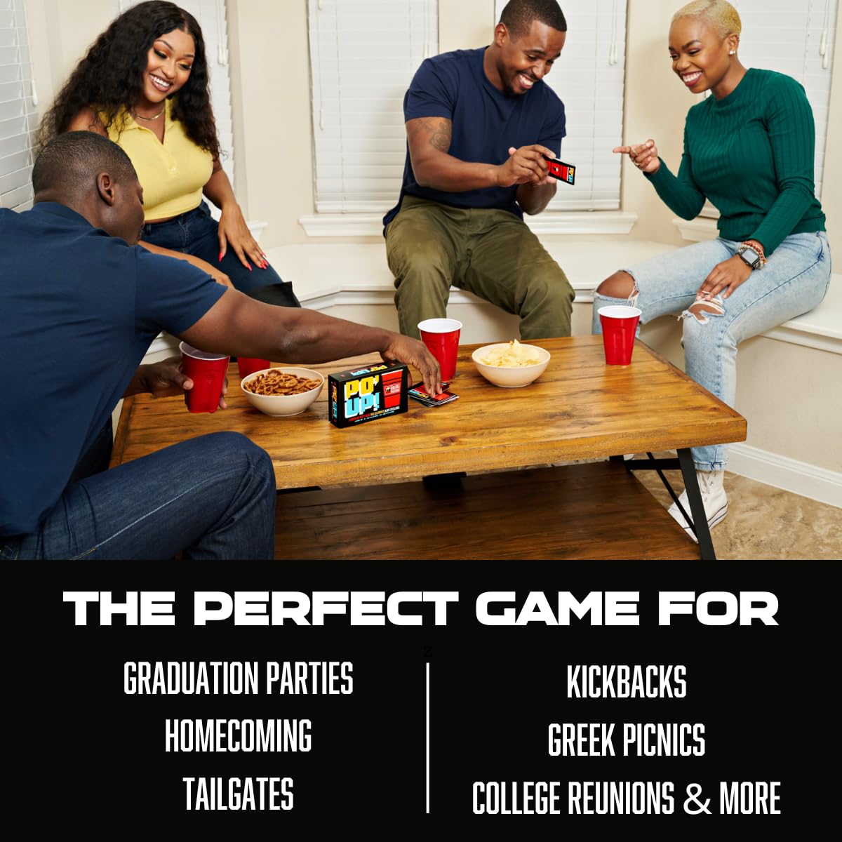 PO' UP! Card Game: College Edition - A Party Game Celebrating Black College Students and Grads | 215 Questions | 11 Categories | 18+