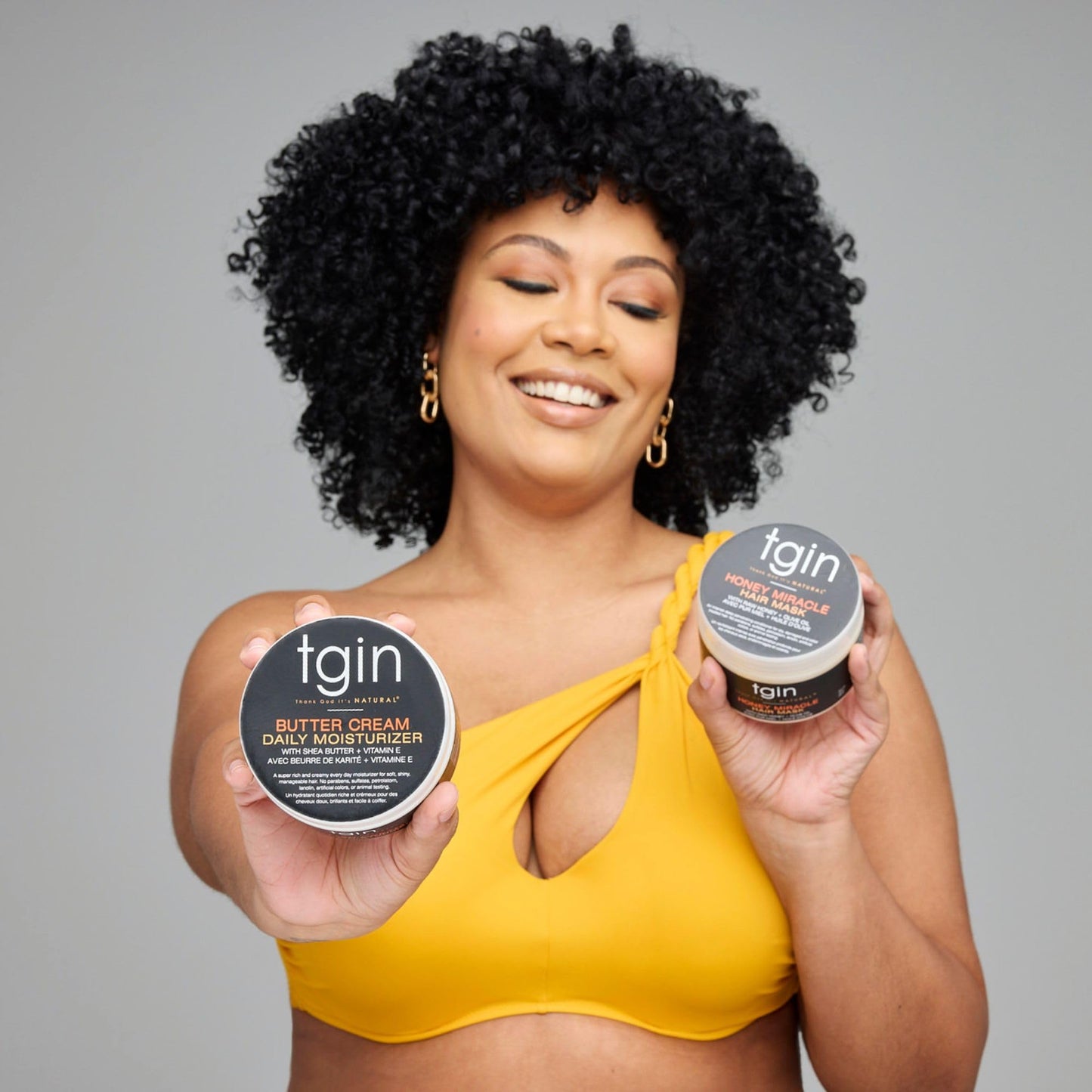 tgin Butter Cream Daily Moisturizer and Honey Miracle Hair Mask Duo for Curly, Coily and Wavy Hair, Rich Moisture and Deep Conditioning for Dry Hair, 12 oz (Set)