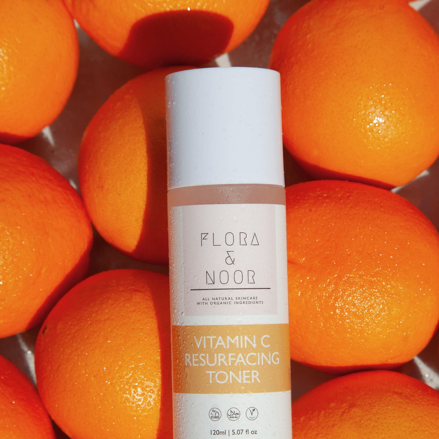 Flora & Noor Vitamin C Resurfacing Facial Toner Pore Minimizer and Anti-Aging with Hyaluronic and Glycolic Acid - (Vitamin C Resurfacing Facial Toner)