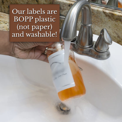 Refillable Clear PET Plastic 16 oz Hand Sanitizer Bottle with Black Plastic Pump Dispenser - Chrome Accent Waterproof Labeled Bottle