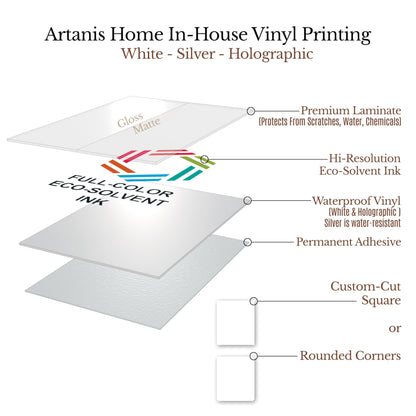 Artanis Home Customized Refillable Clear Glass Soap Dispenser Bottle, Personalized Label for Hand Soap, Dish Soap, Shampoo, etc., Pump Dispensers for Vacation Properties and Homes, Stainless Steel