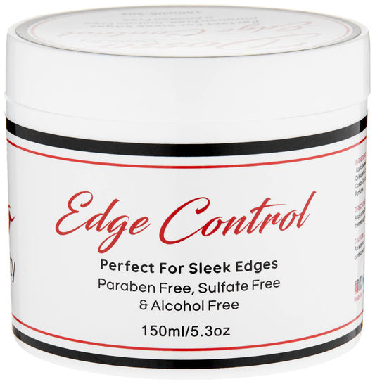 Dosso Beauty Organic Edge Control Hair Styling Gel, 5.3 oz, 48hr Hold, For All Hair Types, Naturally Scented, Non-Flaky- No Residue, Damage Free Hair