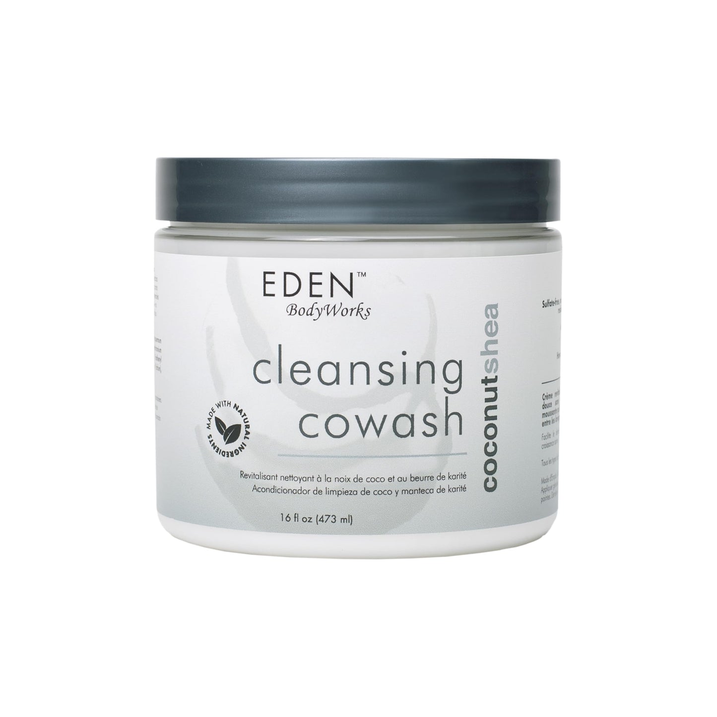 EDEN BodyWorks Coconut Shea Cleansing Cowash | 16 oz | Remove Build Up, Cleanse, Control Frizz & Soften Hair - Packaging May Vary