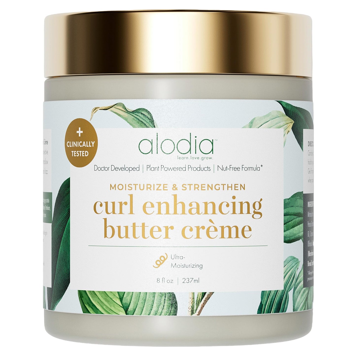 ALODIA Moisturize & Strengthen Curl Enhancing Butter Creme - 8 fl oz - Nut-Free Curling Cream for Curly Hair with Cupuacu & Marshmallow Root - All-Natural Leave-In Curling Creme