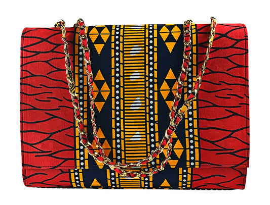 2Chique Boutique Women's Ankara Print Fashion Handbag,KELECHI