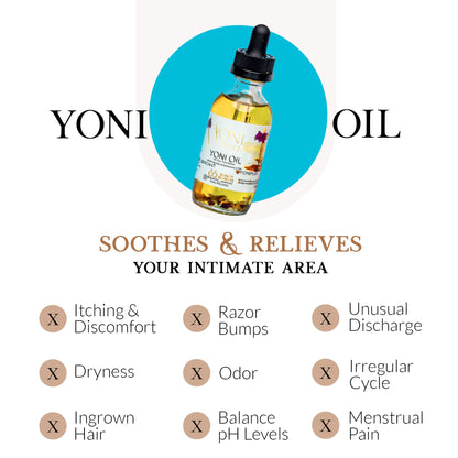 USA Made Yoni Oil, Mint Fresh Feminine Care Oil, Reduces Odor, Restores pH Balance, All Natural, Herbal Yoni Blend with Tea Tree Oil, Mint, Lemongrass, Jasmine & Chamomile Oils, 1.1 oz
