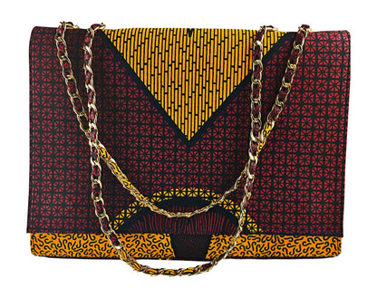 2Chique Boutique Women's Ankara Print Fashion Handbag, NNEOMA