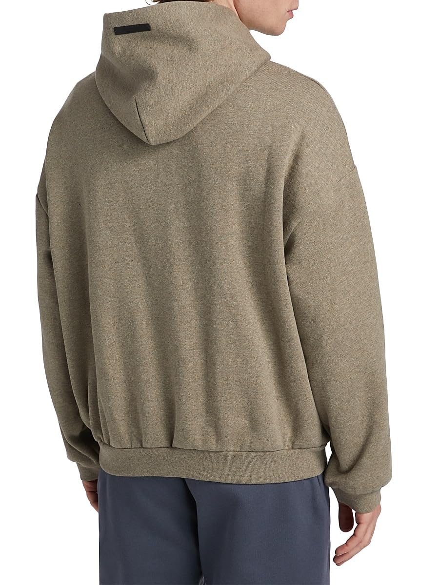 Fear of God Essentials, Logo Fleece Hoodie, Medium, Heather Gray