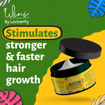 Wini by Locsanity Pomade for Loose Natural Hair - Alma, Moringa, Tamanu, Flax Seed, Ginseng, Baobab, 4 OZ