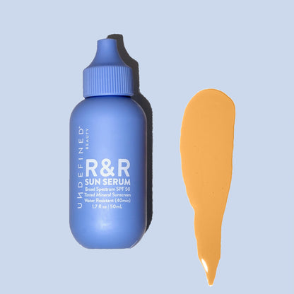 Undefined Beauty R&R Sun Serum SPF 50 Tinted Mineral Sunscreen PA++++ 3 Flex shades, infused with Niacinamide, 40 min Water Resistant, bluelight protection, 1.7oz… (Medium Tint/Warm Undertone)