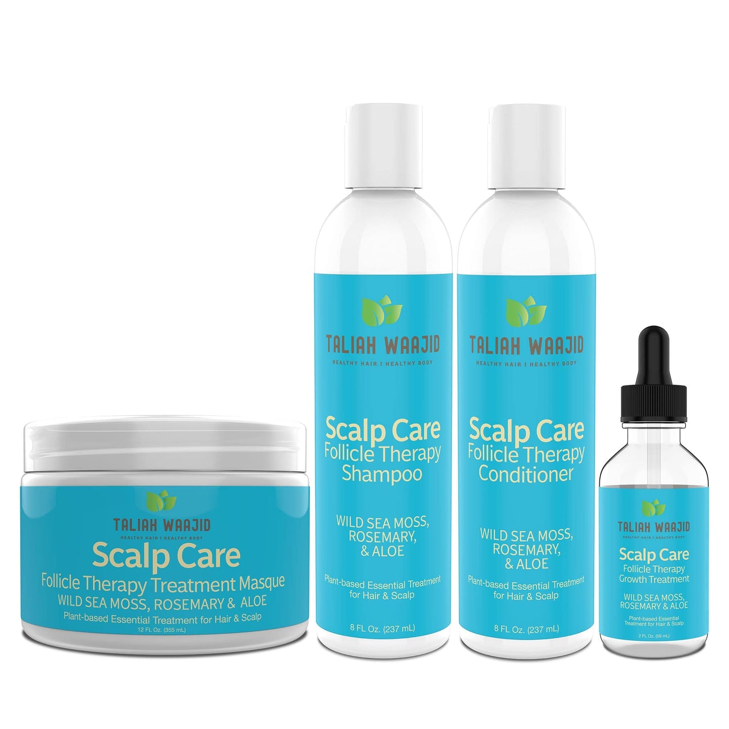 Taliah Waajid Scalp Care Total Care Bundle | Fights Hair Loss & Thinning Hair | Complete 4 Product Routine | Scalp Care Follicle Therapy