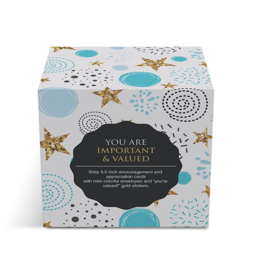 Dessie 60 You Are Important Encouragement Motivational Quote Cards. Inspirational Positive Affirmations. Post-It Note Size Cards with Envelopes and Sealing Stickers. Appreciation Cards. Thoughtful