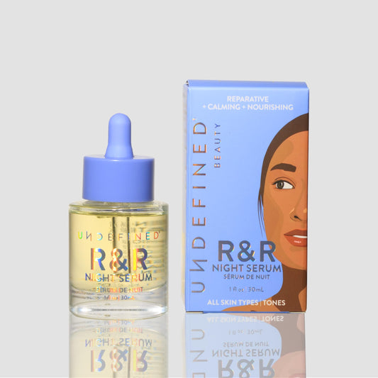 Undefined Beauty NEW R&R Night Serum Retinal Face Oil (retinaldehyde) with Blue Tansy, Tamanu, Bakuchiol, Squalane, Borage, Rosehip to repair, smooth and boost collagen, 1oz