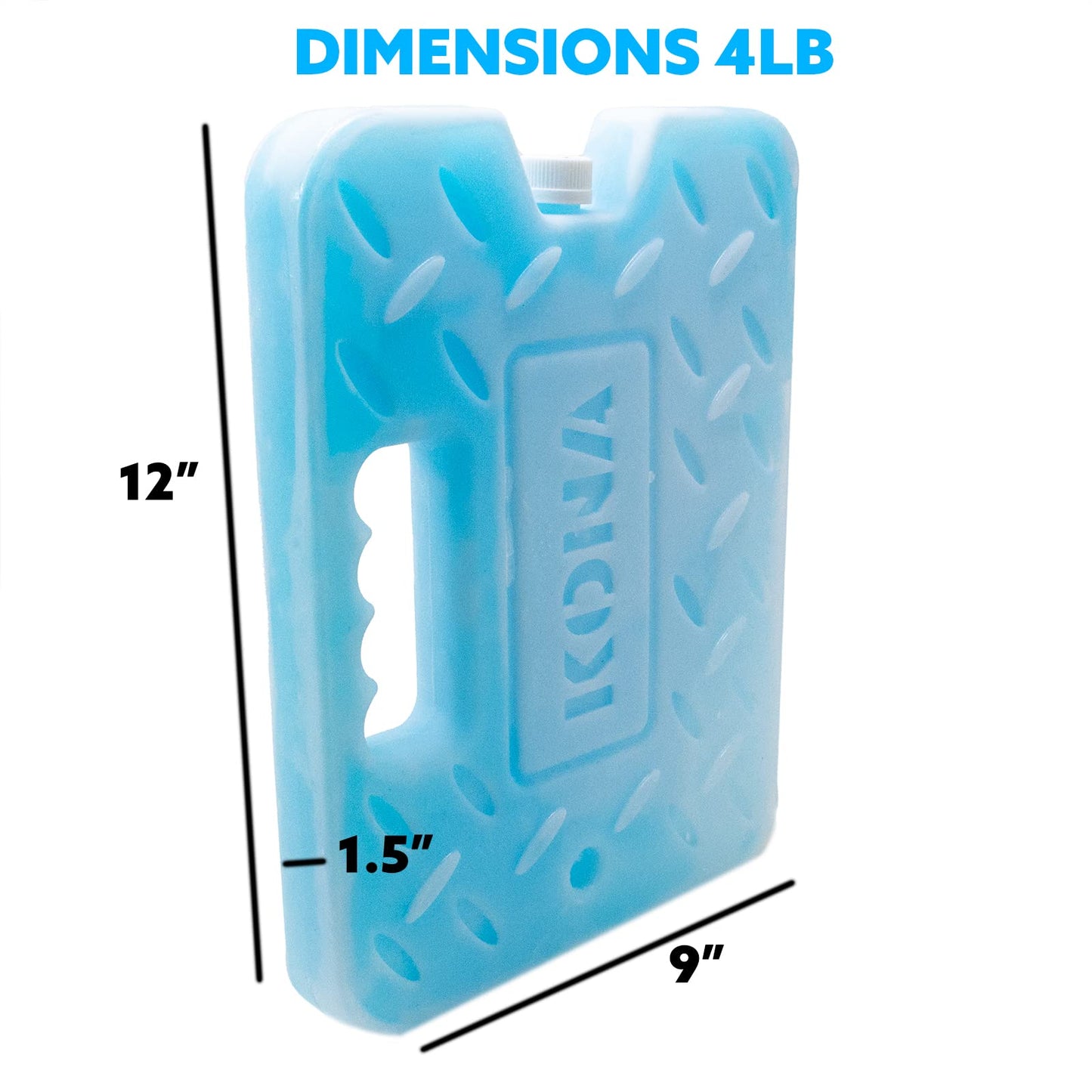 Kona Blue Ice Large Ice Packs for Coolers - Long Lasting Design - Refreezable Reusable Cooler Ice Pack (2)