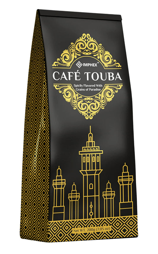 Imphex Cafe Touba | Premium Senegalese Coffee | Spicily Flavored With Grains of Paradise | 200g (7.05 oz) | Ground | Medium Roast