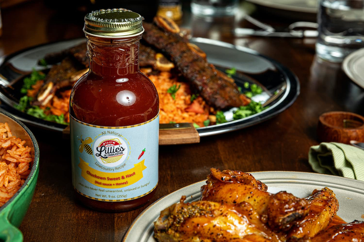 Lillie's of Charleston Chucktown Stinger (Hot Sauce + Honey) | Natural, No Preservatives, Vegan | Great with Chicken, Pork Ribs, Veggies, Fish, Fries & Pizza | 2-10 oz. bottles