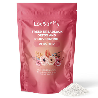 Locsanity Dreadlock Hair Scalp Detox - Deep Clean Dreadlock Powder, Cleansing Conditioner - Natural Hair Cleanser for Build Up - ACV Alternative, Loc Care and Maintenance Products