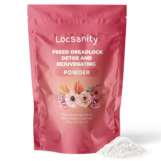 Locsanity Dreadlock Hair Scalp Detox - Deep Clean Dreadlock Powder, Cleansing Conditioner - Natural Hair Cleanser for Build Up - ACV Alternative, Loc Care and Maintenance Products