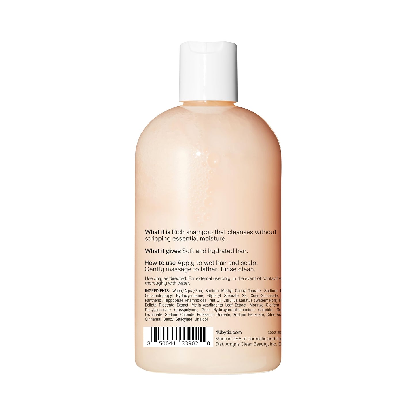 4U by Tia Moisturizing Shampoo - Nourish & Define Curly, Kinky, Coily Hair - Sulfate-Free & Paraben-Free with Watermelon Extract, 13 fl oz