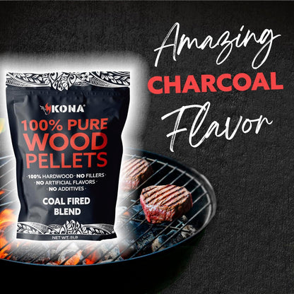 (2 Pack) Pizza & Charcoal Smoker Pellets - (2 lb) Premium Wood Pellet Bags for Smoker, Grill, Pizza Oven - Pizza Blend & Coal Fired Flavors - 100% Natural Hardwood - Ultimate Smoky Flavor Experience