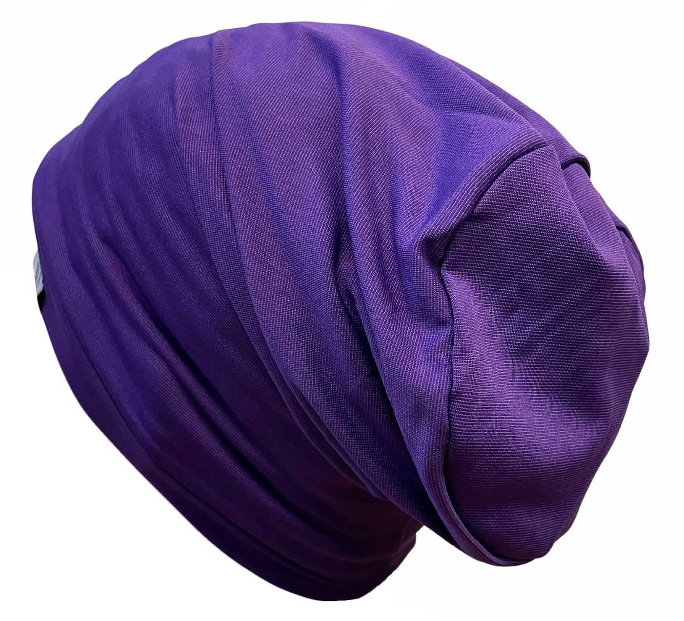 Fairy Black Mother Stretch Hair Cap for All Dreadlocks Locs Kinky and Curly (Medium, Plum Purple)